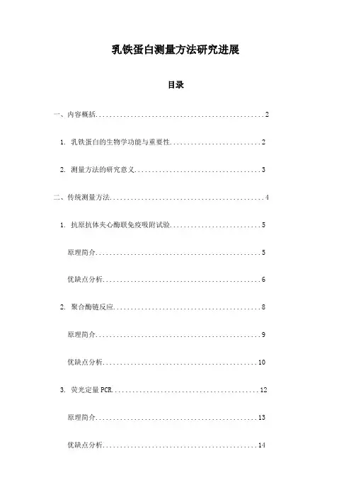 乳铁蛋白测量方法研究进展