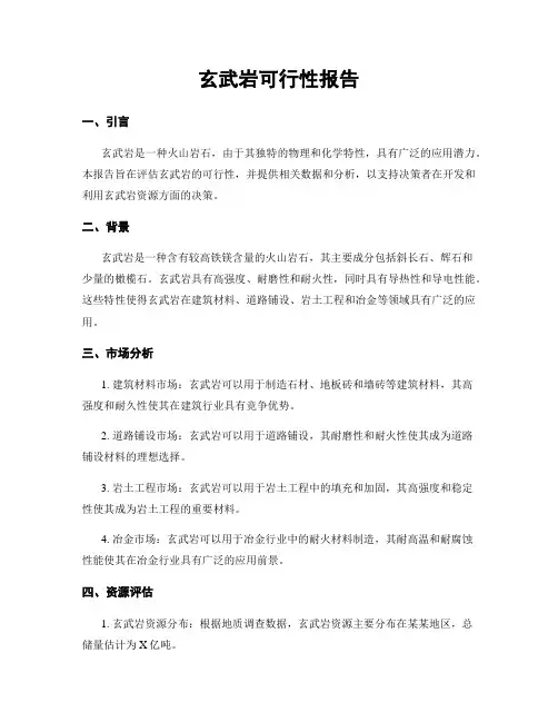 玄武岩可行性报告