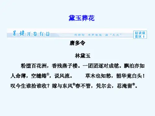 《黛玉葬花》课件