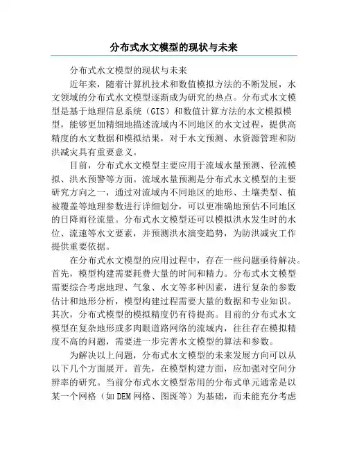 分布式水文模型的现状与未来