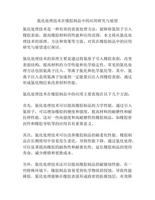 氮化处理技术在橡胶制品中的应用研究与展望