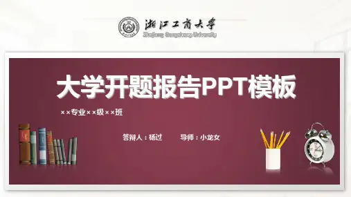 浙江工商大学开题报告PPT模板.pptx
