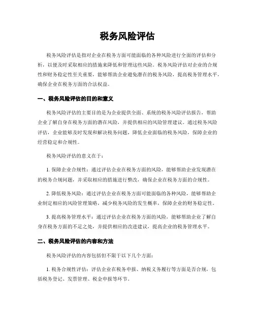 税务风险评估