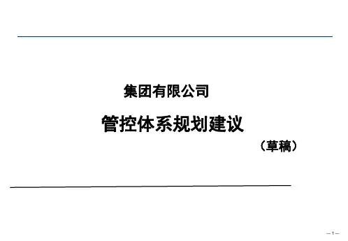 集团公司管控体系规划