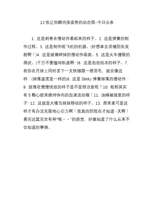 13张让你瞬间涨姿势的动态图-今日头条