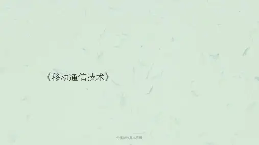 分集接收基本原理课件