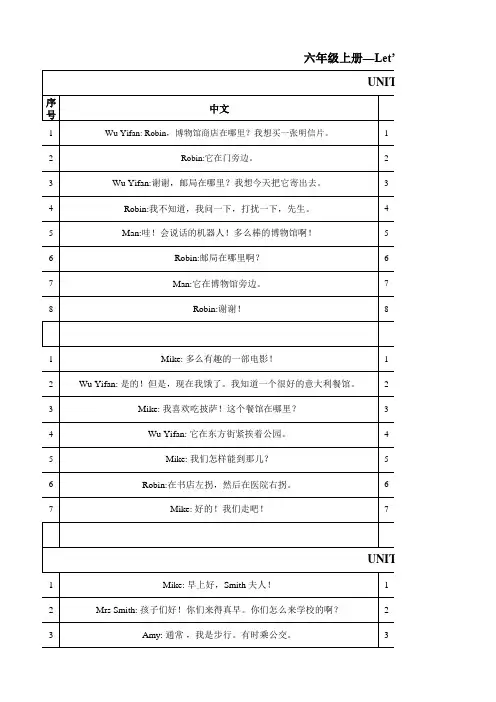 六上Let's talk