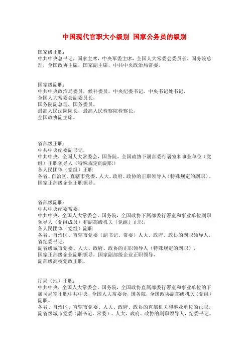 中国官职