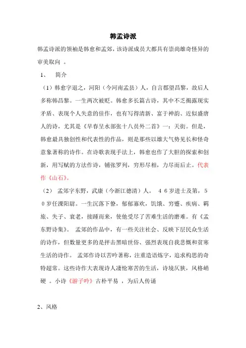 韩孟诗派