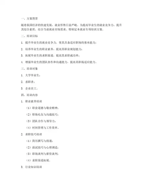 就业专项培训方案