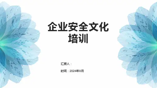 企业安全文化培训