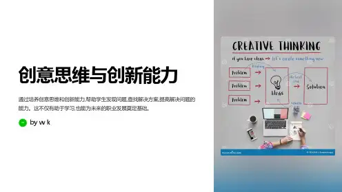 创意思维与创新能力主题班会PPT课件