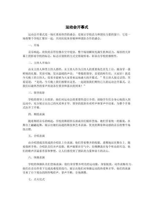 运动会开幕式