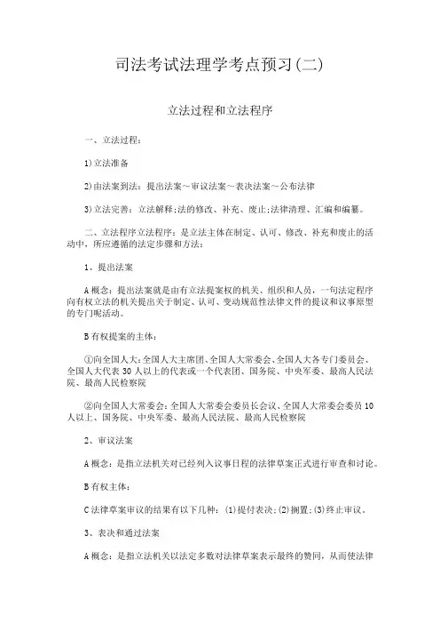 司法考试法理学考点预习(二)