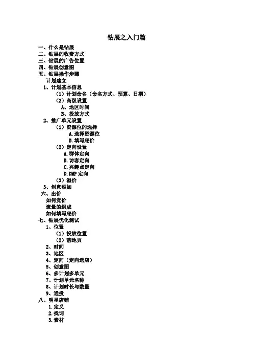 钻展之入门篇
