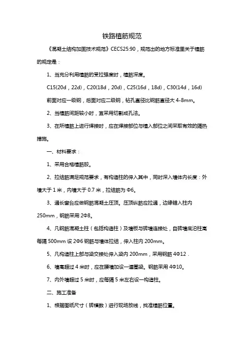 铁路植筋规范