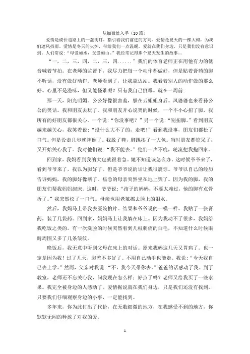 从细微处入手(10篇)