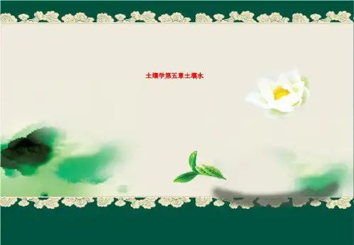 土壤学第五章土壤水
