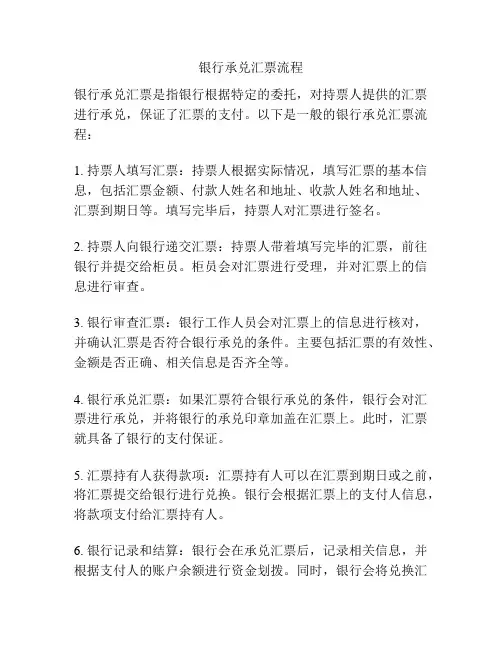 银行承兑汇票流程