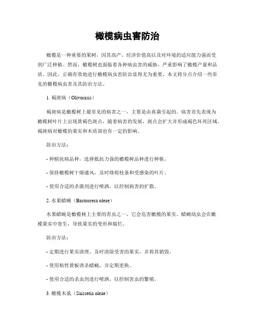 橄榄病虫害防治
