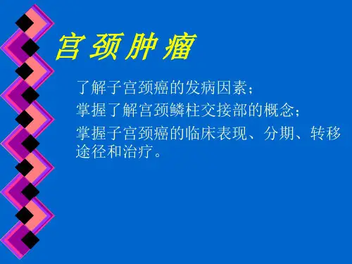 最新培训资料宫颈肿瘤PPT课件