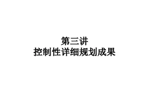 控制性详细规划成果