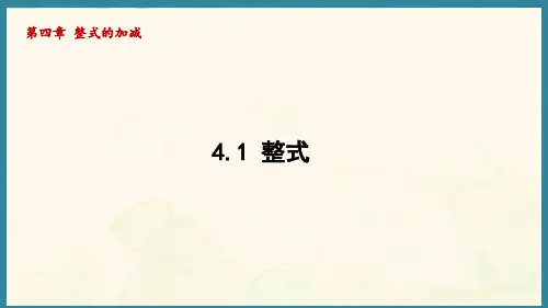 4.1整式 (课件)人教版(2024)数学七年级上册