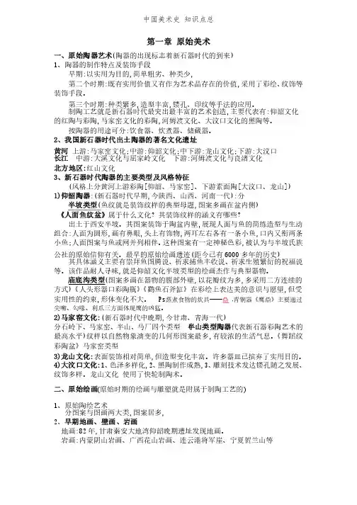 中国美术史知识点总