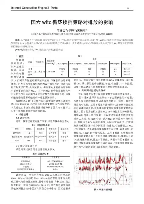 国六wltc循环换挡策略对排放的影响