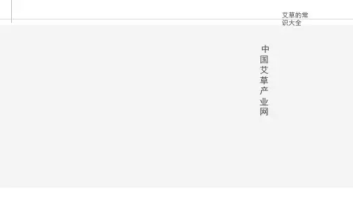 艾草的常识大全