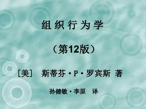 斯蒂芬P罗宾斯 组织行为学完整版.ppt