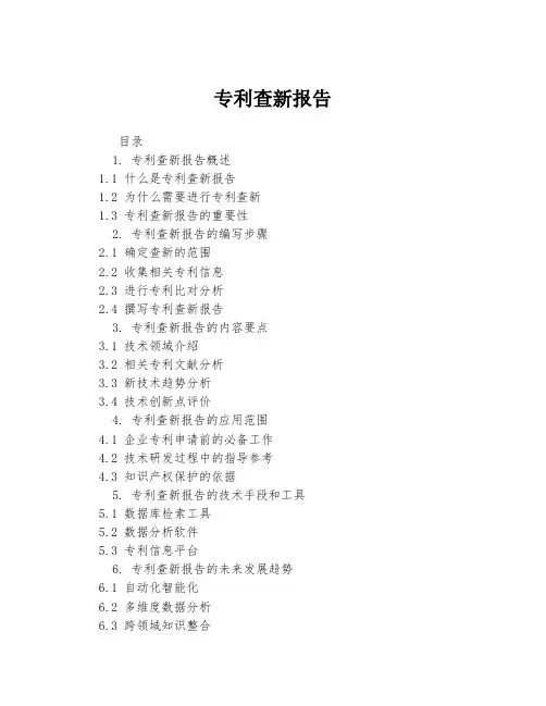 专利查新报告