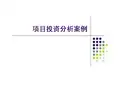 项目投资分析案例