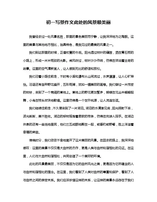 初一写景作文此处的风景最美丽