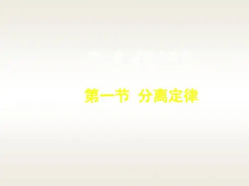 浙科版必修2分离定律课件
