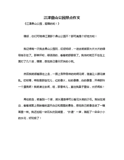 江津鼎山公园景点作文