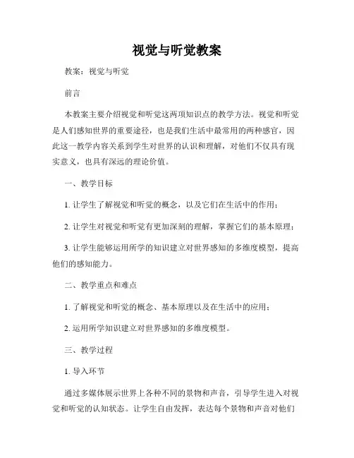 视觉与听觉教案