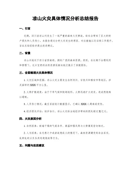 凉山火灾具体情况分析总结报告