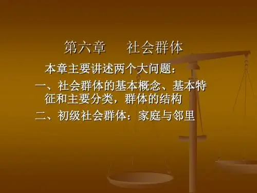 社会群体概要