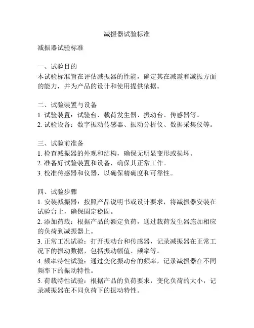 减振器试验标准