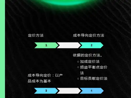 定价方法1成本导向定价方法