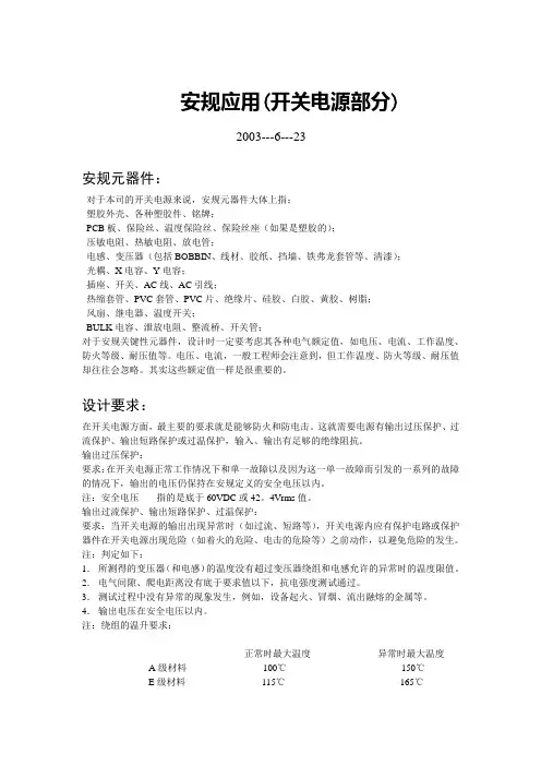 安规元器件基础知识讲解