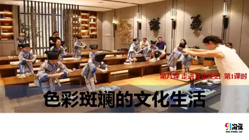 课件16：8.1 色彩斑斓的文化生活