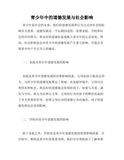青少年中的道德发展与社会影响