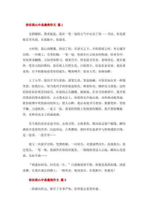你在我心中是最美作文 (29篇)