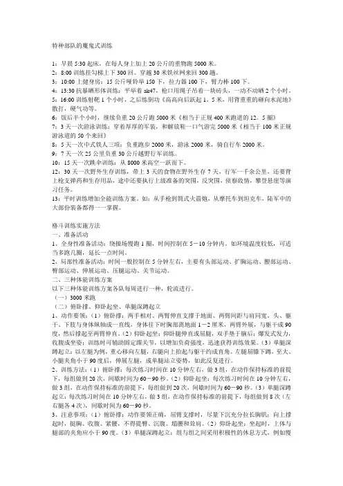 特种部队的魔鬼式训练