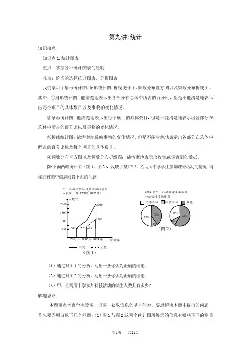 中考数学一轮复习--第九讲统计