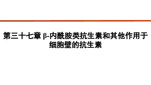 第三十七章 β-内酰胺类抗生素和其他作用于细胞壁的抗生素