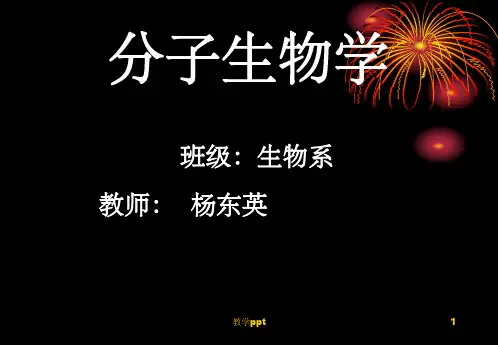 分子生物学第一章绪论