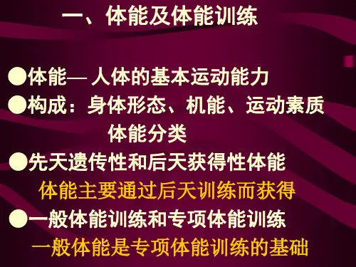 消防体能PPT